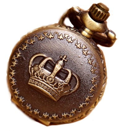 10 pcs lot  Small King CROWN POCKET WATCH  Ladies VINTAGE CLASSIC Necklace watch women jewelry reloj de bolsillo Wholesale women