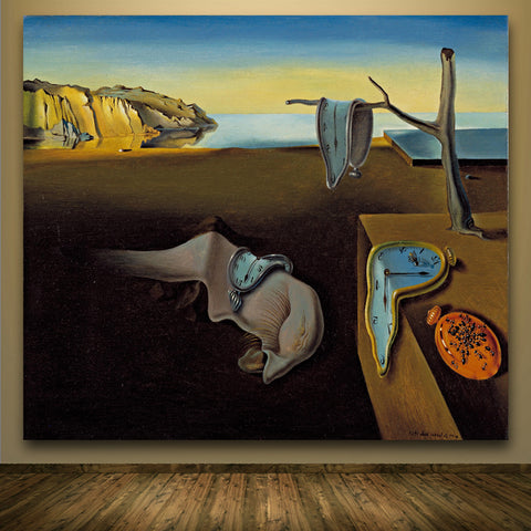 2016 Print Oil Painting Melting Clocks Salvador Dali Abstract Landscape Painting Surreal Classic Art Prints Home Decor Unframed