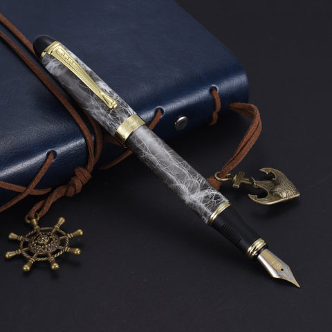 1PCS Fountain Pen 0.5mm Nib Writing Removable Ink Refill Converter Signature Calligraphy Classic Antique Executive Business Gift