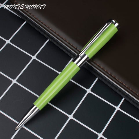 classic Green silver clip pen luxury  stationery school office supplies MONTE MOUNT brand writing ball pen best gift