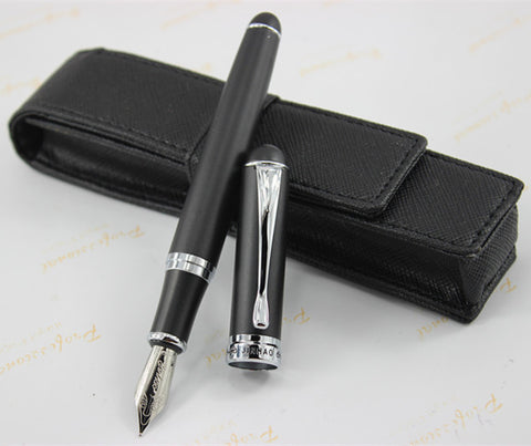 Luxury classic Jules verne Special Jin Hao  Black matte Fountain Pen Stationery school office supplies writing