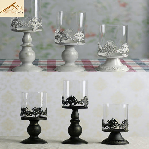 freeshipping good quality european classical style hollow iron candle holder candlestick wedding party home decoration creative