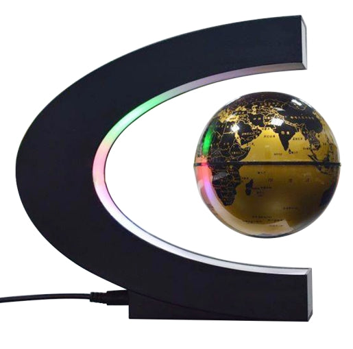 Classic C shape LED World Map Floating Globe Magnetic Levitation Light Antigravity magic/novel light Birthday Gift Home Decor