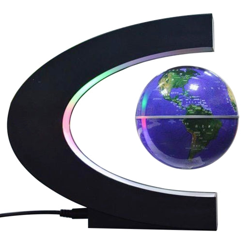 Classic C shape LED World Map Floating Globe Magnetic Levitation Light Antigravity magic/novel light Birthday Gift Home Decor