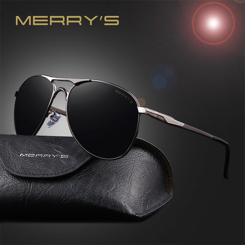 MERRY'S Aluminum Mens Polarized Mirror Sun Glasses Classic Brand Designer Sunglasses Men Driving Eyewear Pilot Sunglasses S'8712